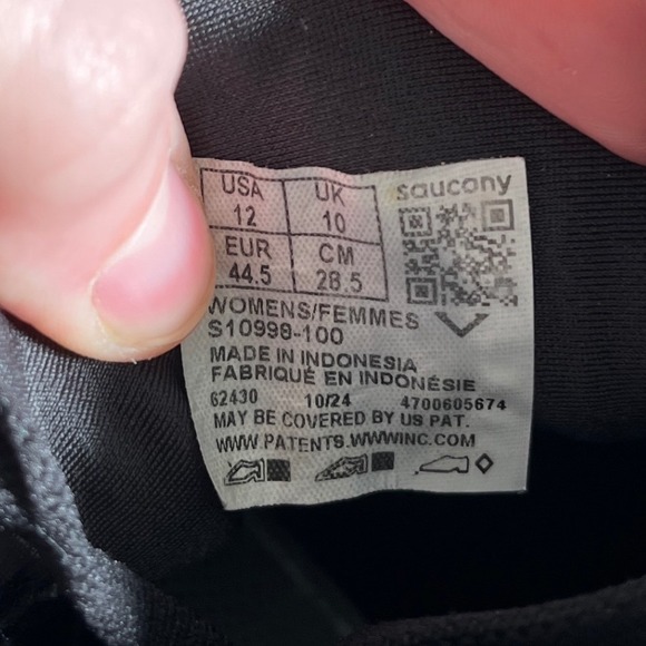 Saucony Guide 16 Womens Running Shoes Black White Athletic sneaker Size 12 - Picture 5 of 8